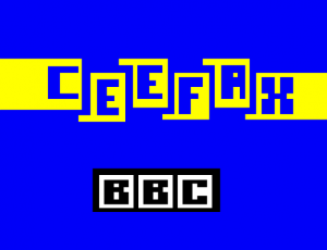 CEEFAX logo c. 1980, Via Wiki:Commons trademark BBC (for the Ceefax museum see here)